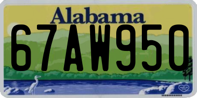 AL license plate 67AW950
