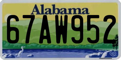 AL license plate 67AW952