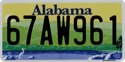 AL license plate 67AW961