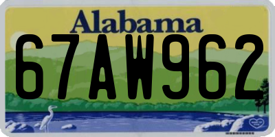 AL license plate 67AW962
