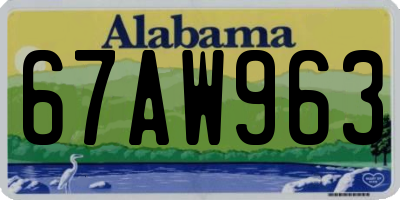 AL license plate 67AW963