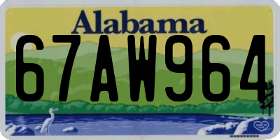 AL license plate 67AW964