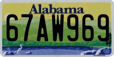 AL license plate 67AW969