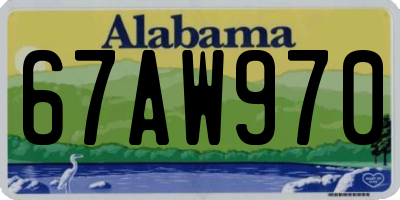 AL license plate 67AW970