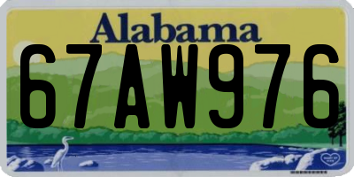 AL license plate 67AW976