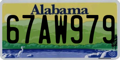 AL license plate 67AW979