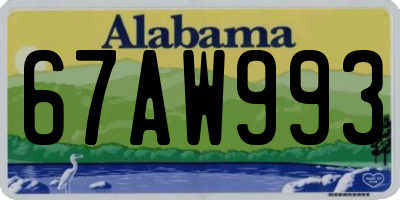 AL license plate 67AW993