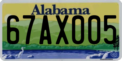 AL license plate 67AX005