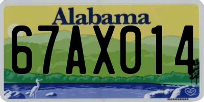 AL license plate 67AX014