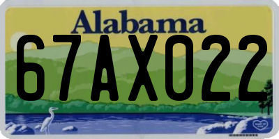 AL license plate 67AX022
