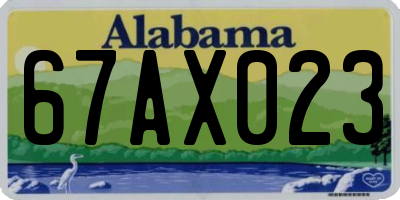 AL license plate 67AX023