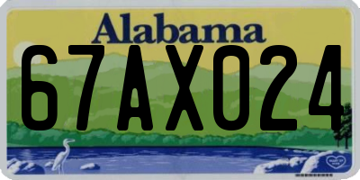 AL license plate 67AX024