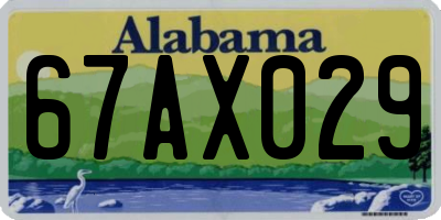 AL license plate 67AX029