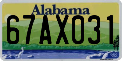 AL license plate 67AX031
