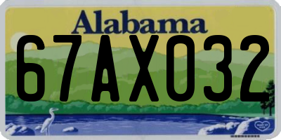 AL license plate 67AX032