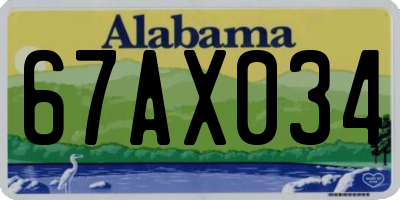 AL license plate 67AX034
