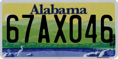 AL license plate 67AX046