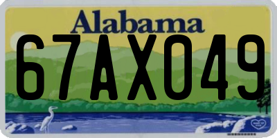 AL license plate 67AX049