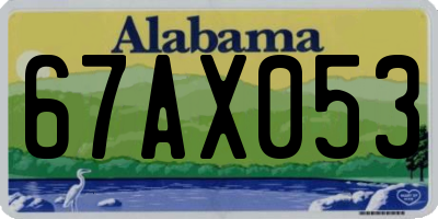 AL license plate 67AX053