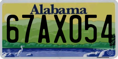 AL license plate 67AX054