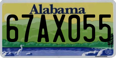 AL license plate 67AX055