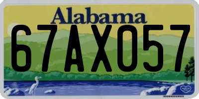 AL license plate 67AX057