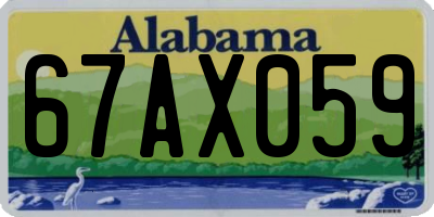 AL license plate 67AX059