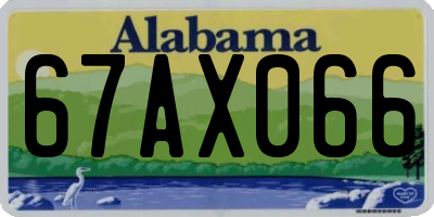 AL license plate 67AX066