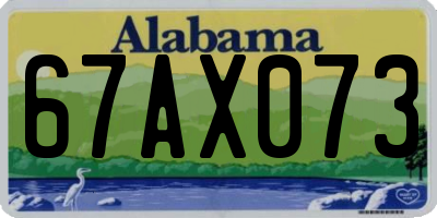 AL license plate 67AX073