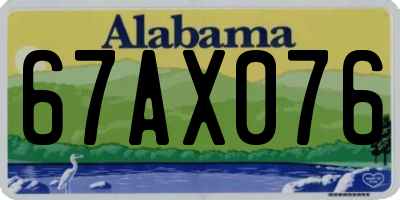 AL license plate 67AX076