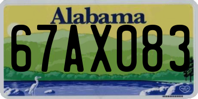 AL license plate 67AX083