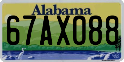 AL license plate 67AX088