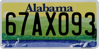 AL license plate 67AX093