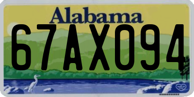 AL license plate 67AX094