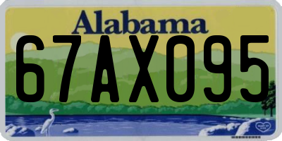AL license plate 67AX095