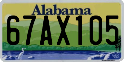 AL license plate 67AX105