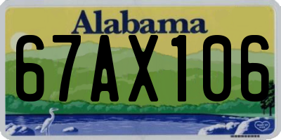 AL license plate 67AX106