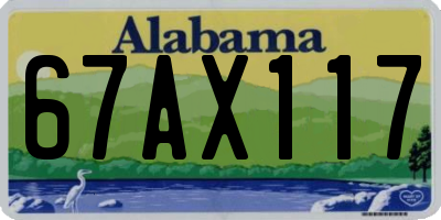 AL license plate 67AX117