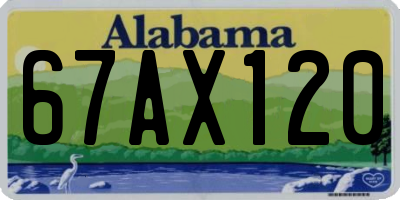 AL license plate 67AX120