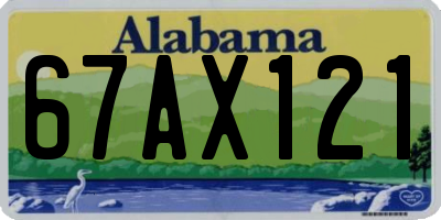 AL license plate 67AX121