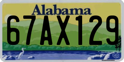 AL license plate 67AX129