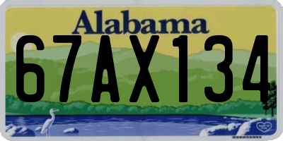 AL license plate 67AX134