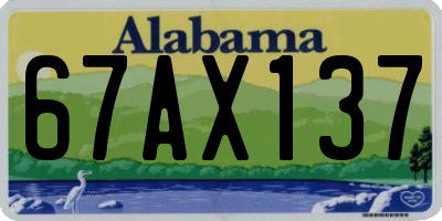 AL license plate 67AX137