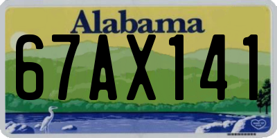 AL license plate 67AX141