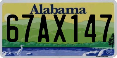 AL license plate 67AX147