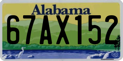 AL license plate 67AX152