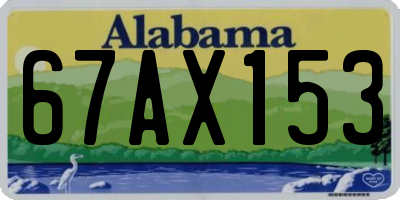 AL license plate 67AX153
