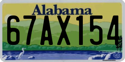AL license plate 67AX154