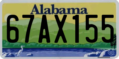 AL license plate 67AX155