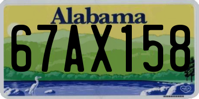 AL license plate 67AX158